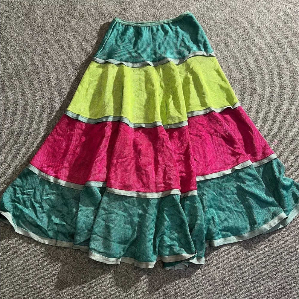 Vtg pepa‎ pombo skirt maxi BOLD  Boho Colorful Medium Festival Woman’s Cottage